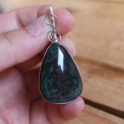 Pendentif obsidienne manta-huichol - Image 2