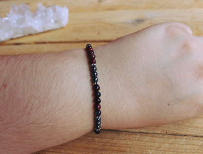Bracelet jaspe rouge et hématite - Amal – Image 2
