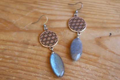 Boucles d'oreilles labradorite - Océane – Image 2