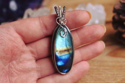 pendentif en labradorite fait main pierre naturelle collier cadeau femme lithothérapie