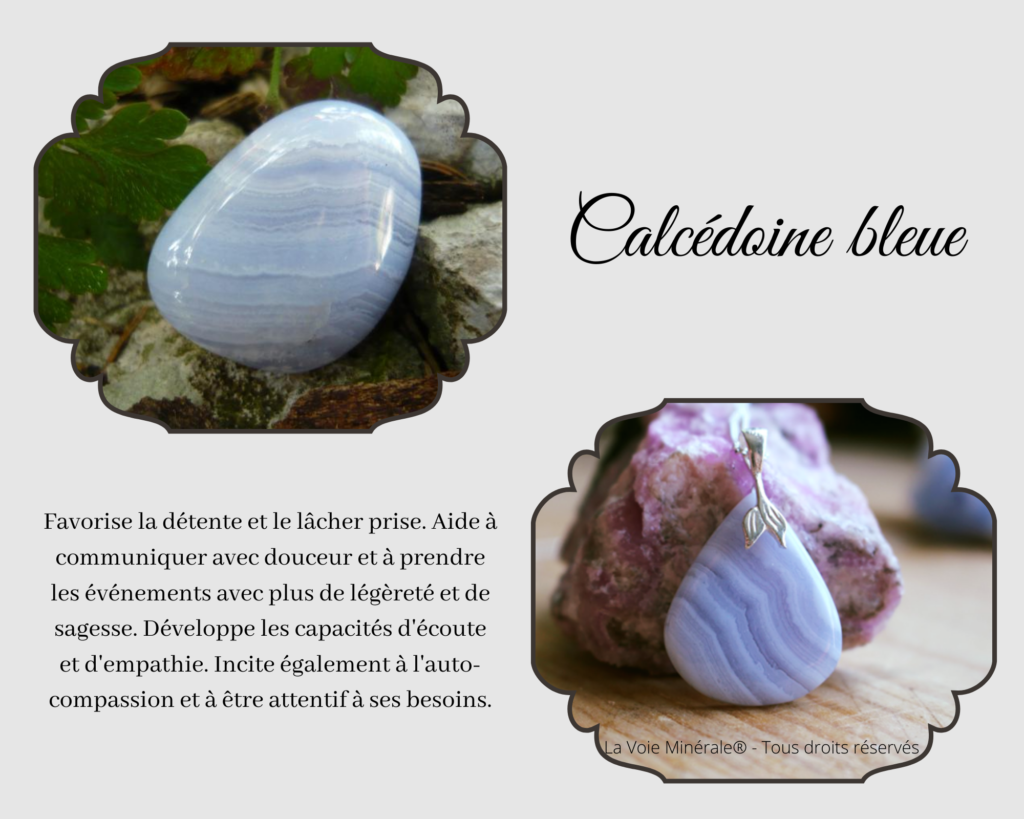 vertus propriétés calcédoine bleue lithothérapie