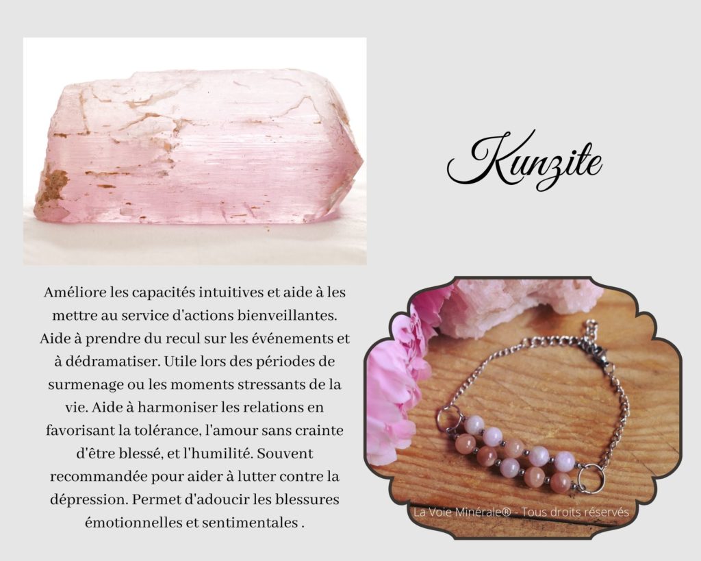 Vertus propriétés kunzite lithothérapie