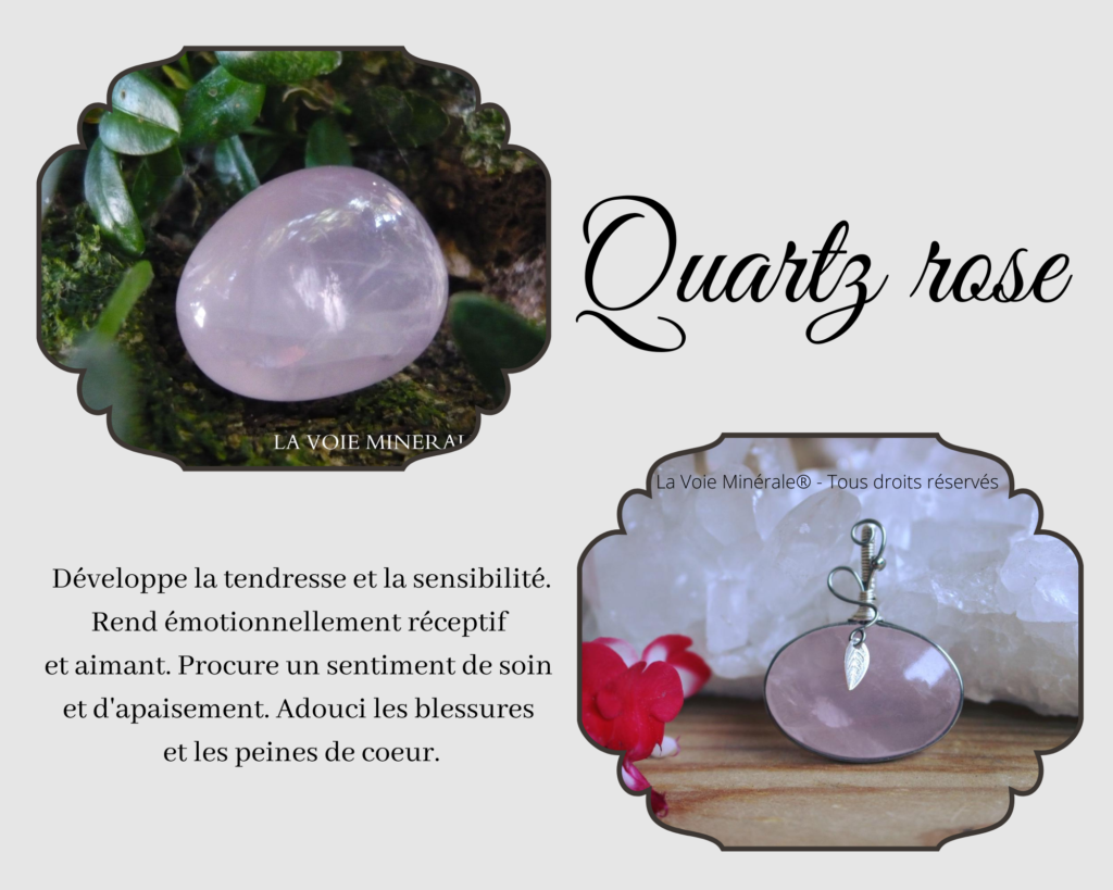 propriétés vertus quartz rose lithothérapie