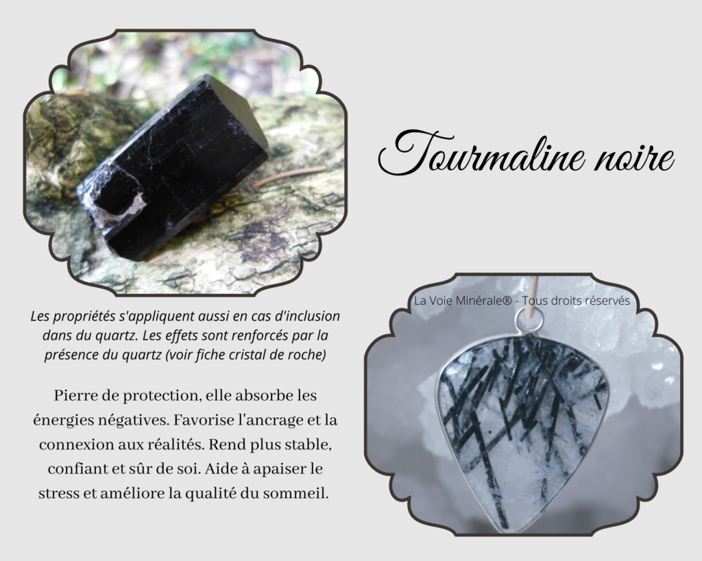 Vertus propriétés tourmaline noire schorl lithothérapie