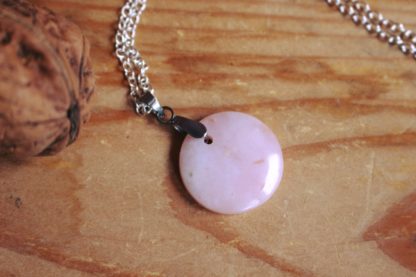 pendentif opale rose pérou lithothérapie pierre naturelle bijoux fait main en france artisanal cadeau femme