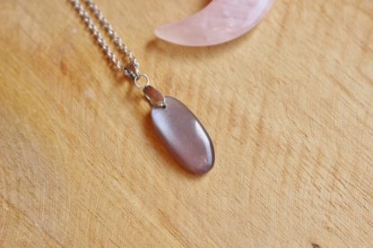 Pendentif en pierre de lune lithothérapie bijoux pierres véritables et naturelles