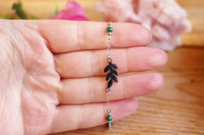 Bracelet en malachite pierres naturelles bijoux lithothérapie bien-être fait main artisanal cadeau femme