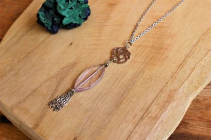 Collier en améthyste pierres naturelles bijoux artisanaux lithothérapie cadeau femme
