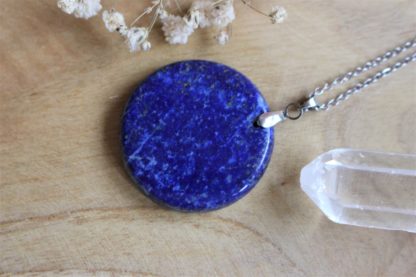 pendentif en lapis-lazuli pierre naturelle lithothérapie bijoux fait main made in france handmade collier la voie minérale cadeau femme