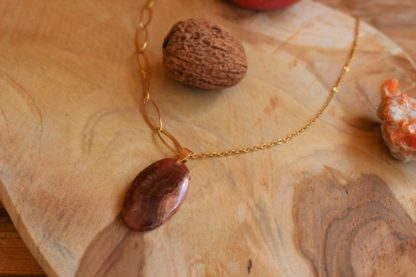 Collier asymétrique en rhodochrosite (réservé) - Image 2