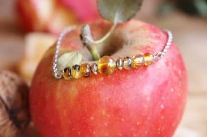 bracelet en ambre lithothérapie bijoux pierres véritables et naturelles