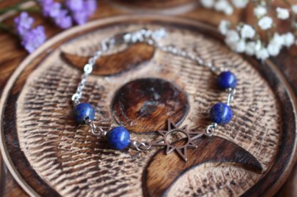 bracelet en lapis-lazuli bijoux pierres naturelles lithothérapie cadeau femme