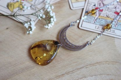 collier ambre bijoux pierres naturelles lithothérapie cadeau femme