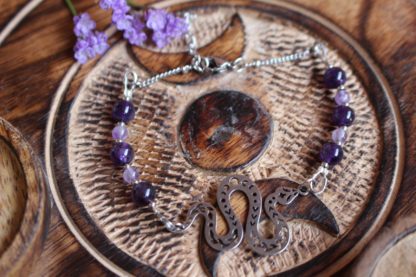 Bracelet en améthyste bijoux pierres naturelles lithothérapie cadeau femme