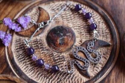 Bracelet en améthyste bijoux pierres naturelles lithothérapie cadeau femme