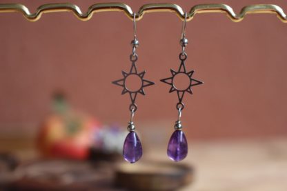Boucles d'oreilles en améthyste - Guidance sacrée - Image 3