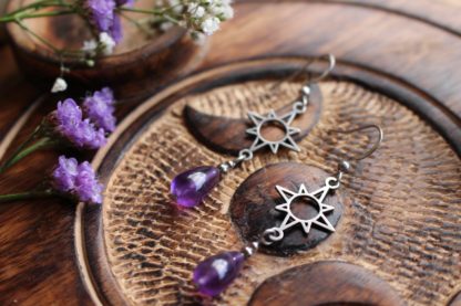 Boucles d'oreilles en améthyste - Guidance sacrée