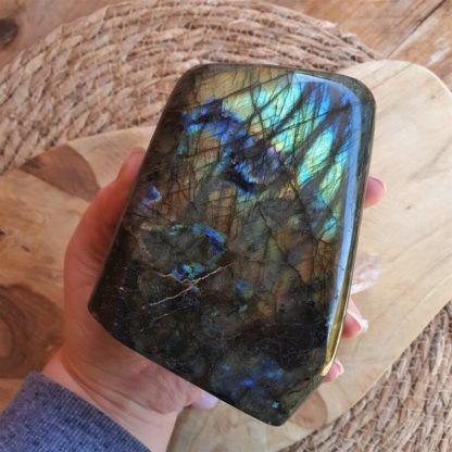 Bloc de labradorite à poser pierres naturelles lithothérapie