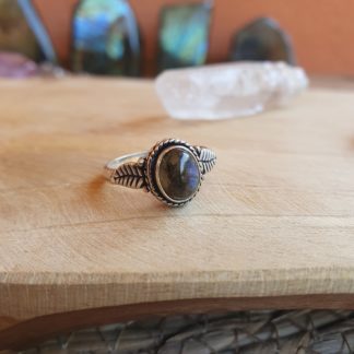 Bague en labradorite argent 925 pierre naturelle bijoux lithothérapie