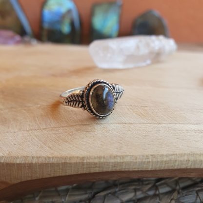 Bague en labradorite argent 925 pierre naturelle bijoux lithothérapie