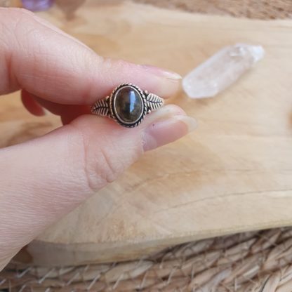 Bague en labradorite argent 925 pierre naturelle bijoux lithothérapie