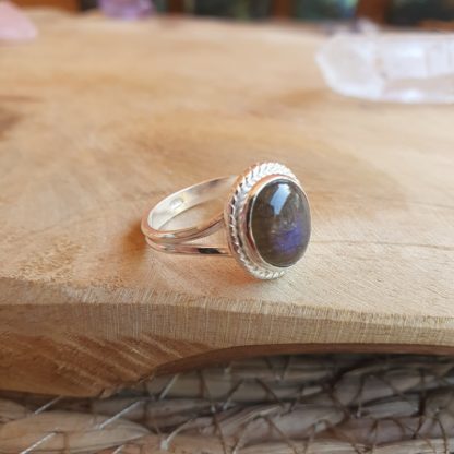 Bague en labradorite argent 925 pierre naturelle bijoux lithothérapie