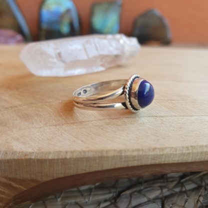 Bague en lapis-lazuli argent 925 pierre naturelle bijoux lithothérapie