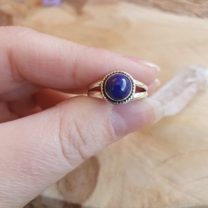 Bague en lapis-lazuli argent 925 pierre naturelle bijoux lithothérapie