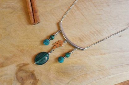 collier en malachite chrysocolle pierres naturelles lithothérapie