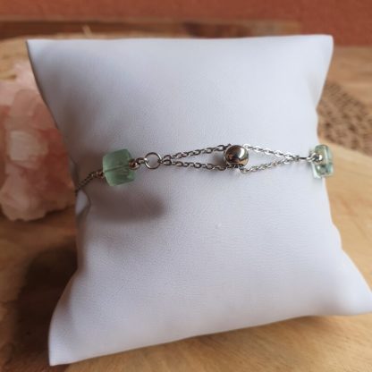 Bracelet en fluorite verte fluorine pierres naturelles lithothérapie fait main bijoux artisanaux