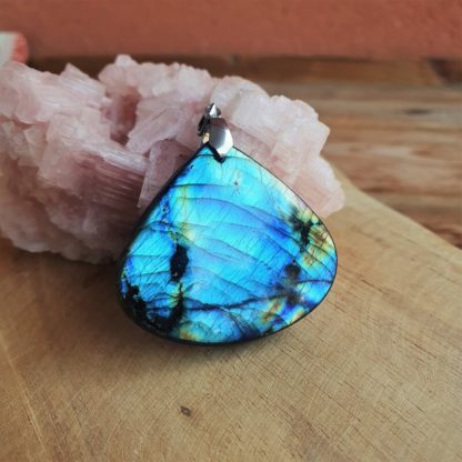 Pendentif en labradorite bijoux pierres naturelles lithothérapie fabriqué en france artisanat