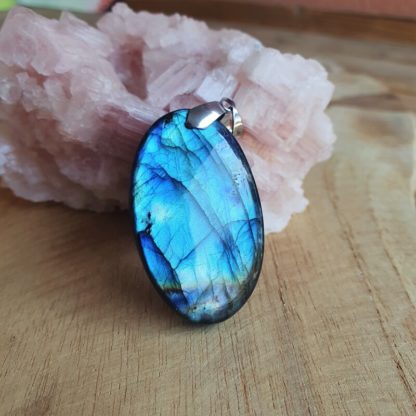 Pendentif en labradorite bijoux pierres naturelles lithothérapie fabriqué en france artisanat