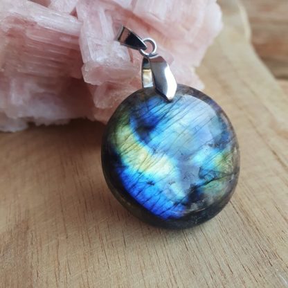 Pendentif en labradorite bijoux pierres naturelles lithothérapie fabriqué en france artisanat