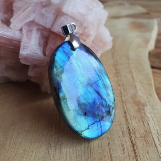 Pendentif en labradorite bijoux pierres naturelles lithothérapie fabriqué en france artisanat