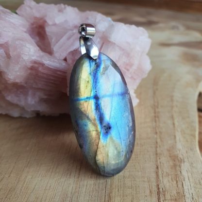 Pendentif en labradorite bijoux pierres naturelles lithothérapie fabriqué en france artisanat