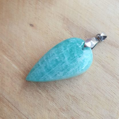 Pendentif en amazonite bijoux pierres naturelles lithothérapie fabriqué en france artisanat