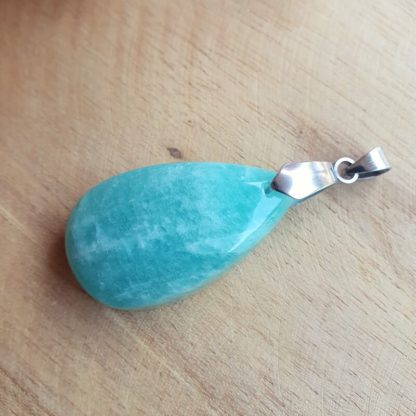 Pendentif en amazonite bijoux pierres naturelles lithothérapie fabriqué en france artisanat