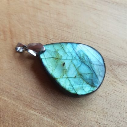 Pendentif en labradorite bijoux pierres naturelles lithothérapie fabriqué en france artisanat