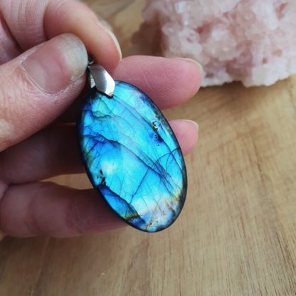 Pendentif en labradorite bijoux pierres naturelles lithothérapie fabriqué en france artisanat