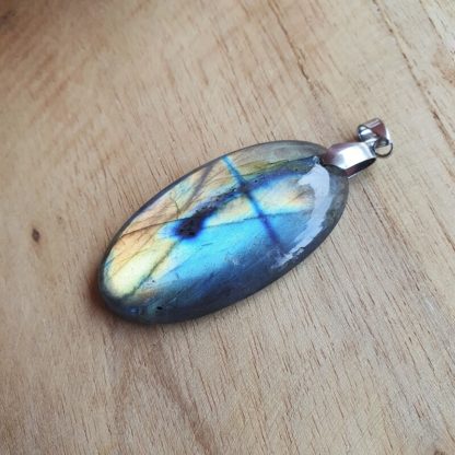 Pendentif en labradorite bijoux pierres naturelles lithothérapie fabriqué en france artisanat