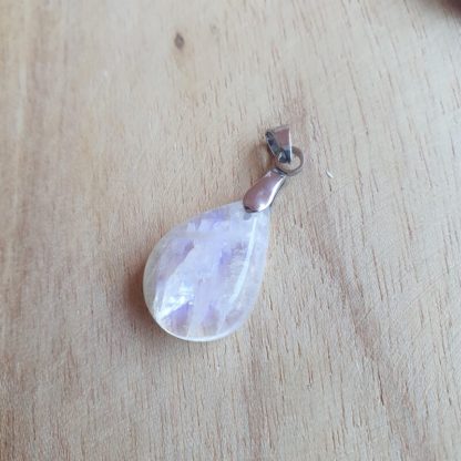 Pendentif en péristérite bijoux pierres naturelles lithothérapie fabriqué en france artisanat