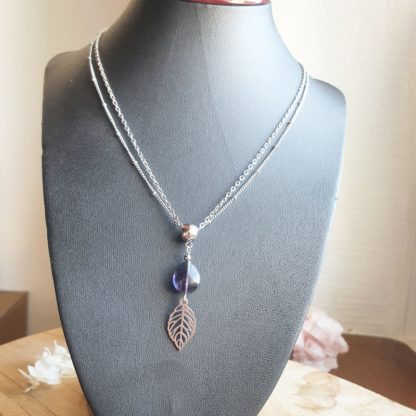 Collier en fluorite bijoux pierres naturelles lithothérapie minéraux