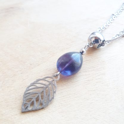 Collier en fluorite bijoux pierres naturelles lithothérapie minéraux