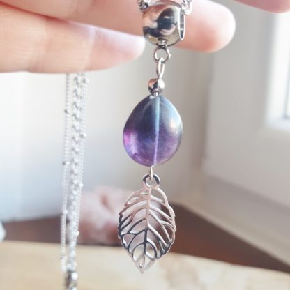 Collier en fluorite bijoux pierres naturelles lithothérapie minéraux