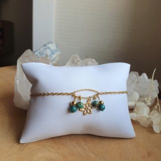 Bracelet en turquoise lithothérapie pierres naturelles minéraux bijoux artisanat de France