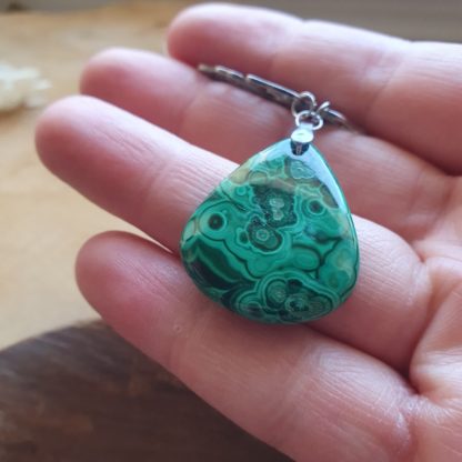 Collier en malachite bijoux pierres naturelles lithothérapie artisanat français