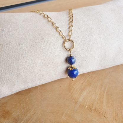 Collier lapis lazuli bijoux pierres naturelles lithothérapie