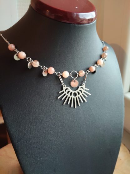 Collier en pierre de lune pierres naturelles lithothérapie bijoux
