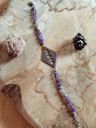 Bracelet mystique en améthyste et labradorite - Luna